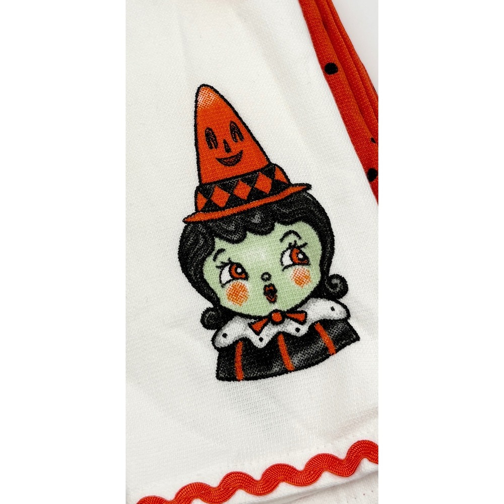 Johanna Parker Carnival Cottage Halloween Witch Kitchen Towels Set of 2